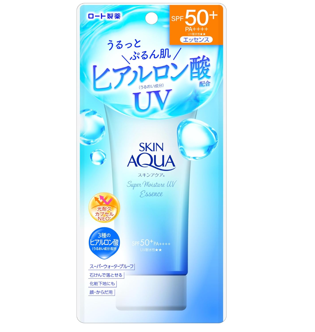 Skin Aqua Super Moisture Essence Sunscreen SPF 50+/PA++++ (80g) - YOYO JAPAN