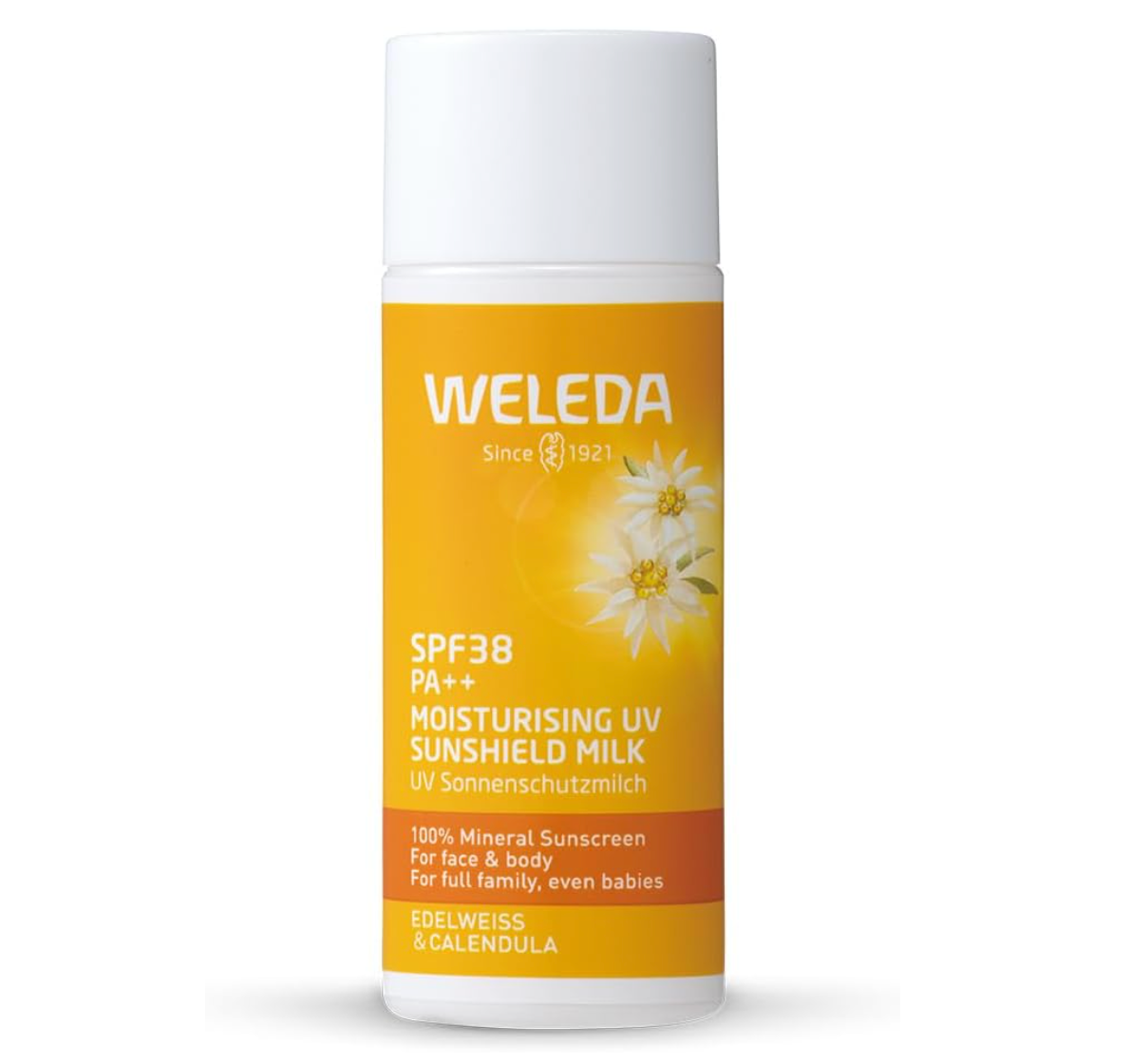 Weleda Edelweiss UV Protection SPF38 PA++ (50 ml) Sunscreen Lotion For Face & Body/As a Makeup Foundation/Safe for Babies - YOYO JAPAN