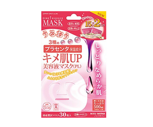 Gals Pure Placenta 5 Essence Mask Moist Pink 30 Sheets - YOYO JAPAN