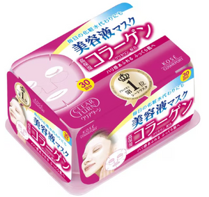 Kose Clear Turn Collagen Essence Facial Mask Pack of 30 Sheets - YOYO JAPAN