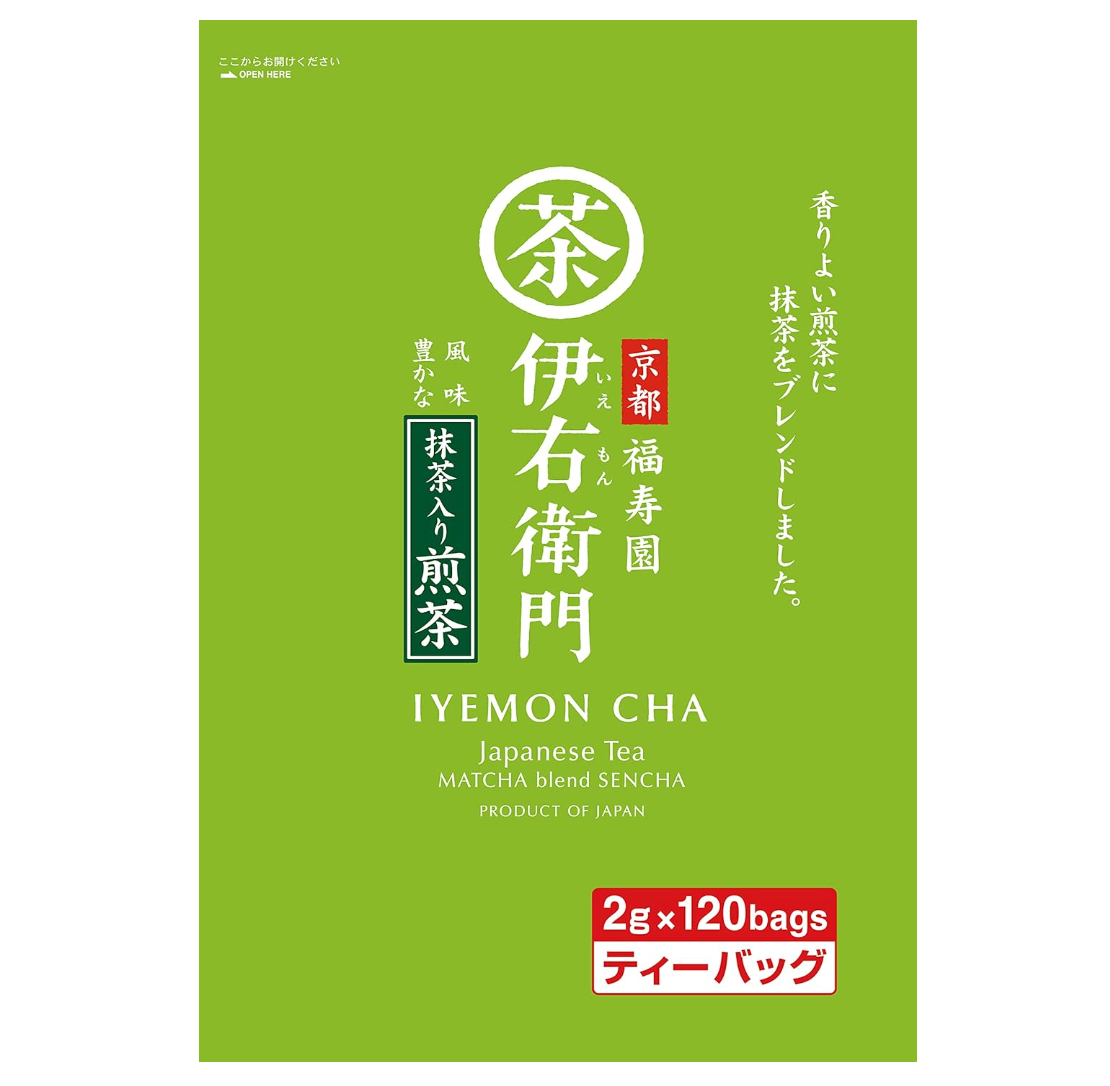 Iyemon Cha Matcha Blend Sencha Japanese Tea 120 Bags - Japanese Tea With Matcha Taste - YOYO JAPAN