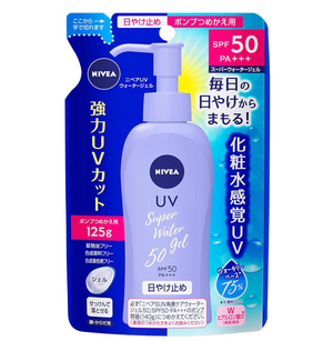 Nivea Sun Protect Super Water Gel Sunscreen Refill SPF50 PA+++ 125g - YOYO JAPAN