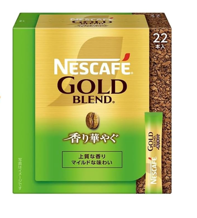 Nestle Japan Nescafe Gold Blend Fragrant Gorgeous Black Instant Coffee 26 Sticks - Black Coffee - YOYO JAPAN