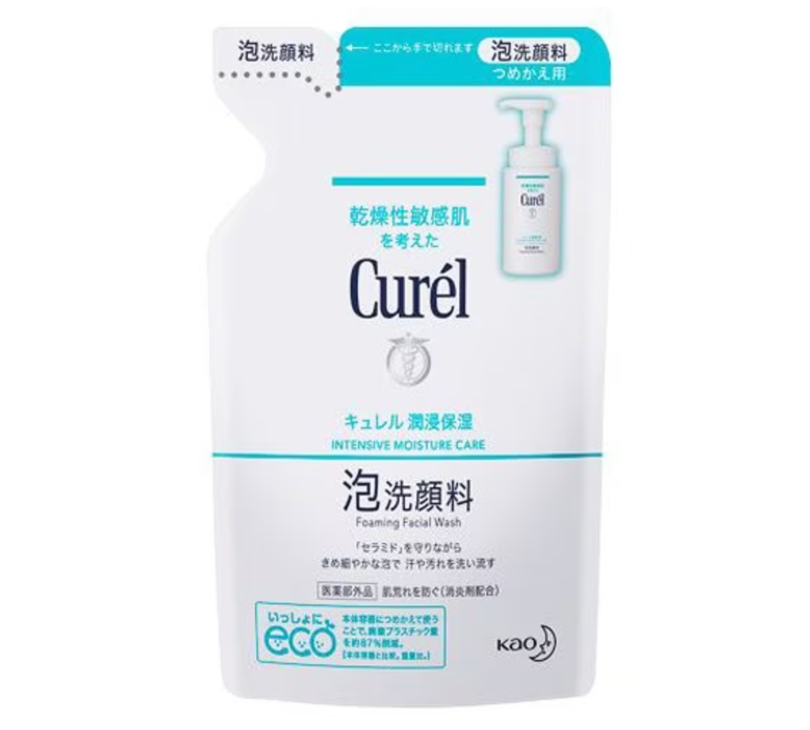 Kao Curel Foaming Face Wash Refill 130ml - YOYO JAPAN