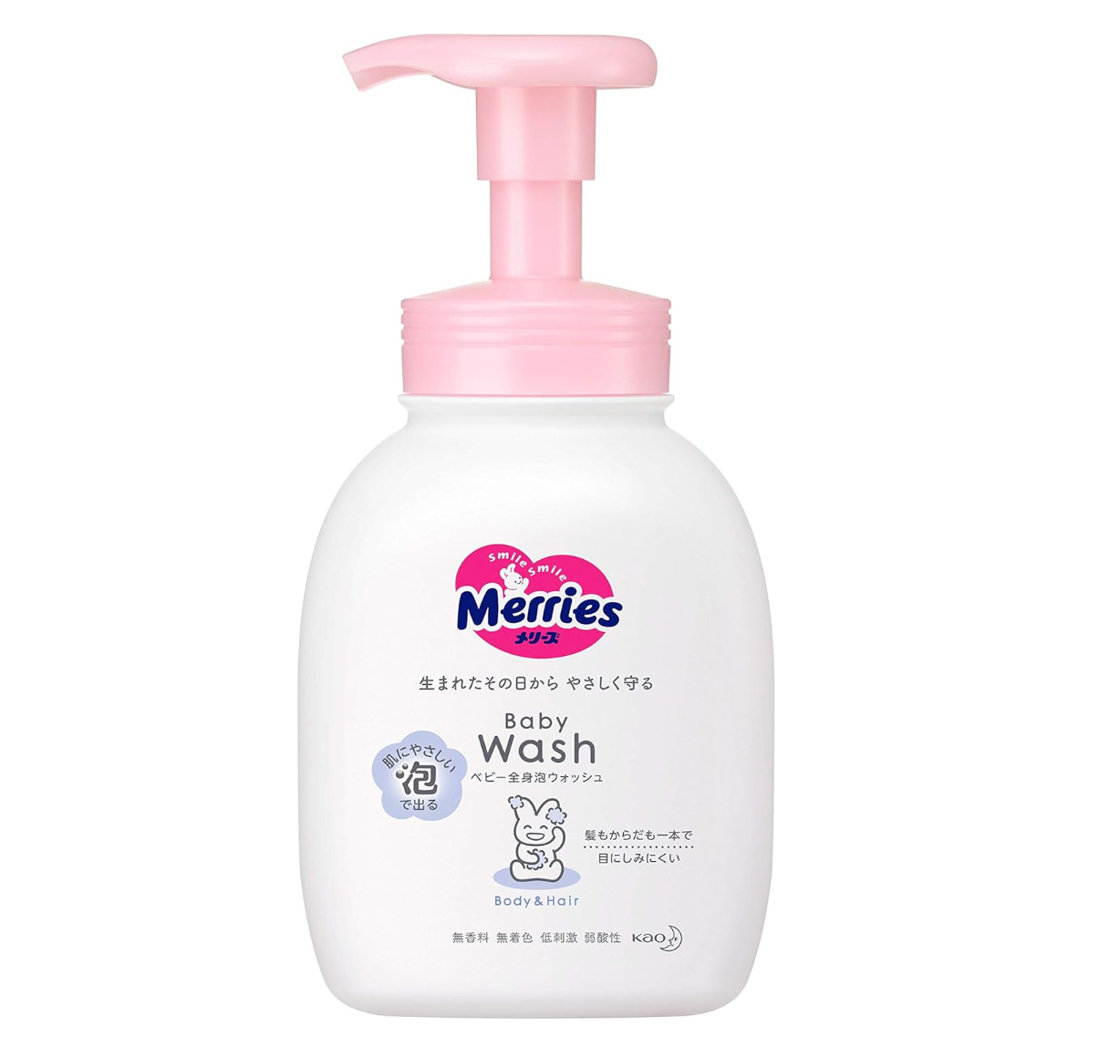 Kao Merries Baby Foaming Wash for Body and Hair 400ml - YOYO JAPAN