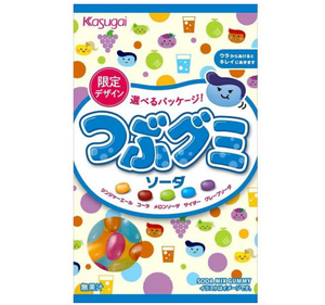 Kasugai Tsubu Gummy Mixed Soda Flavor Gummies 80g (Pack of 3) - YOYO JAPAN
