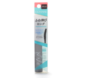 Cezanne Airy Long Lash Black Mascara 7G Fiber Blend Curl Hot Water Remover - YOYO JAPAN