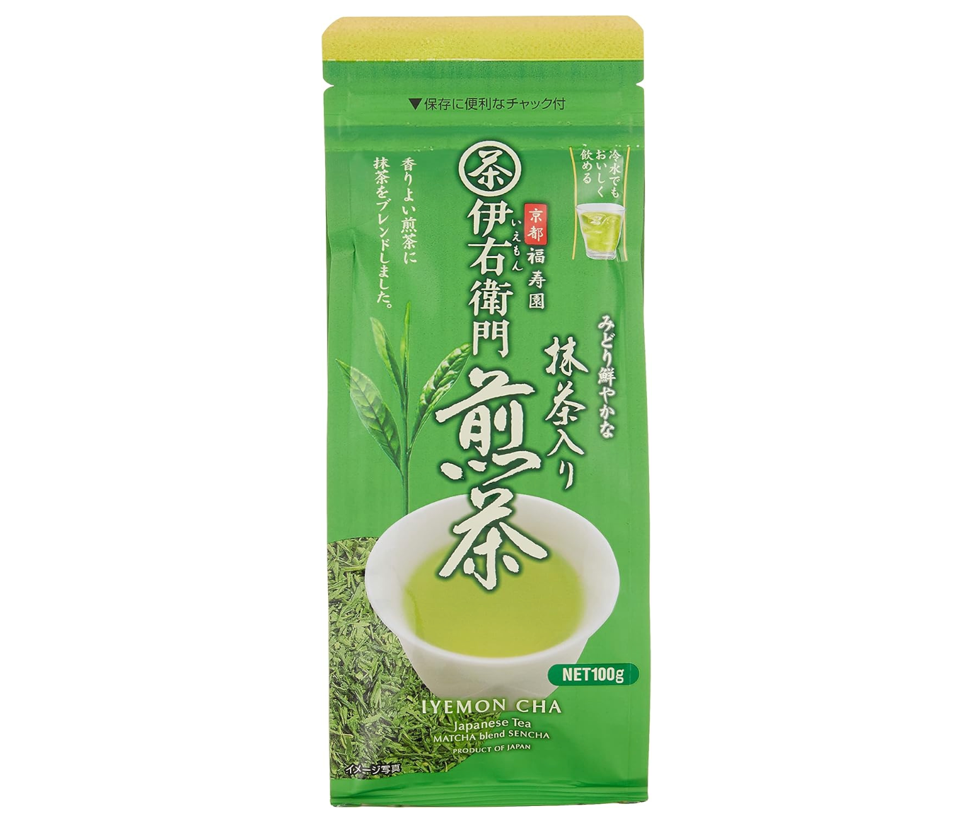 Iyemon Cha Matcha Blend Sencha Japanese Tea Bag 100g - Green Tea From Japan - YOYO JAPAN