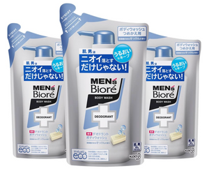Men'S Biore Deodorant Body Wash Refill 3 Pack (380Ml) Fresh Mint - Japan Quasi-Drug - YOYO JAPAN