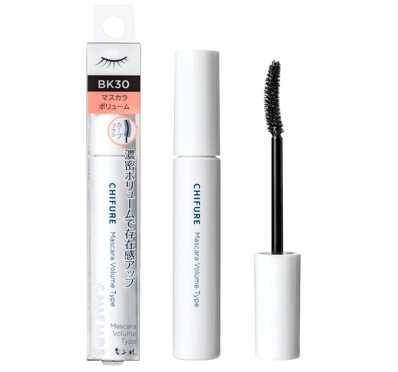 Chifure Mascara Volume Type Bk30 Black - Japanese Waterproof Mascara Products