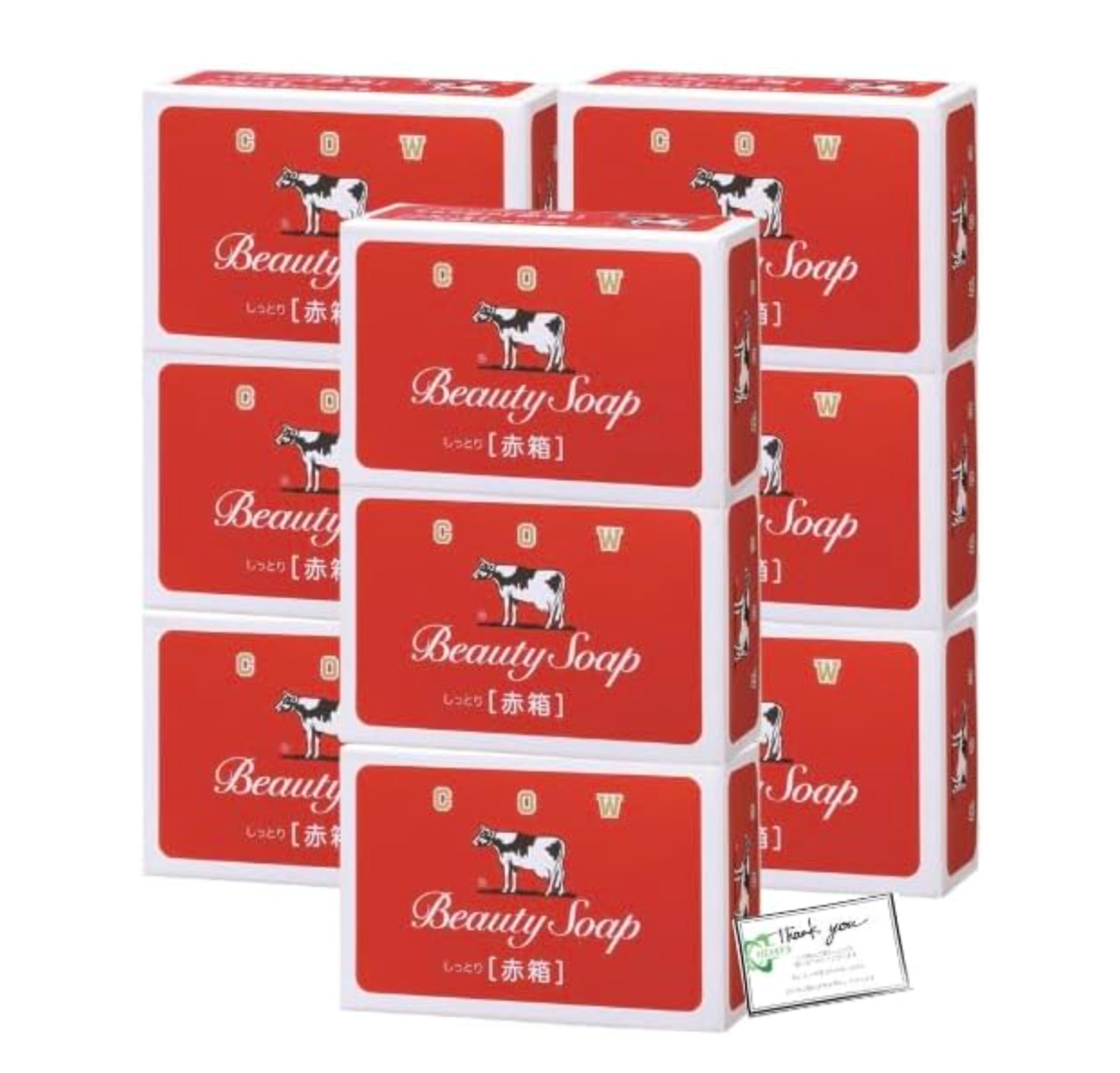 Beauty Moist Soap Cow Milk Body Soap Red 90gx10