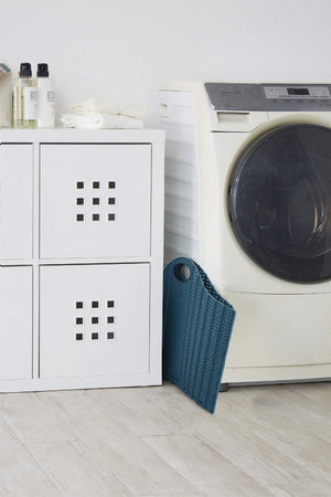 Seiei Japan Foldable Laundry Basket Rattan Style Blue Hamper Bag Folding Compact Storage 55X38X39Cm 120413 - YOYO JAPAN