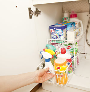 Seiei Under Sink Storage Rack 20198 - Japan Kitchen Bathroom Laundry Room Supplies Organizer - YOYO JAPAN