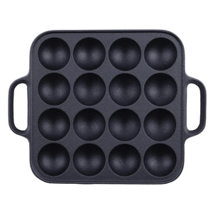 Seieido 16-Ball Takoyaki Pan - Cast Iron - Japanese - Default Title - YOYO JAPAN