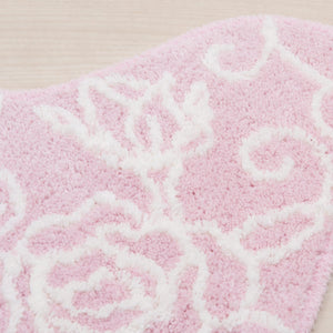 Senko Japan Clear Rose Toilet Mat 60X60Cm Light Pink 87838 - YOYO JAPAN