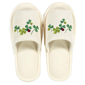 Senko Ladybug Slippers Ivory 63618 - Japanese Footwear - YOYO JAPAN