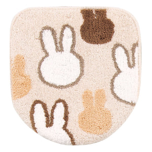 Senko Miffy Toilet Lid Cover W/ Suction Sheet Japan Beige 65340 - YOYO JAPAN