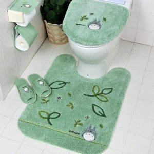 Senko Japan My Neighbor Totoro Forest Wind Toilet Mat 80X60Cm Green 11833 - YOYO JAPAN