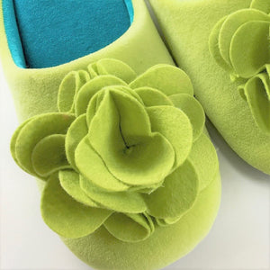 Senko Japan Sds Rose Slippers Green 24.5Cm Memory Foam Sole 74940 - YOYO JAPAN