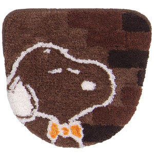 Senko Japan Snoopy Toilet Lid Cover Cleaning Brown Character 65182 - YOYO JAPAN