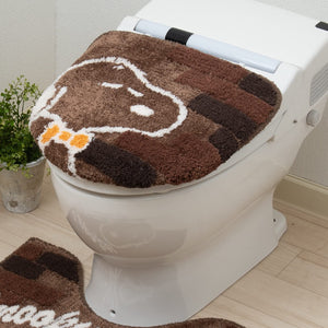 Senko Japan Snoopy Toilet Lid Cover Cleaning Brown Character 65182 - YOYO JAPAN