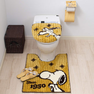Senko Retro Snoopy Toilet Lid Cover Yellow 65909 - Japan Hot Water Cleaning & Heating - YOYO JAPAN