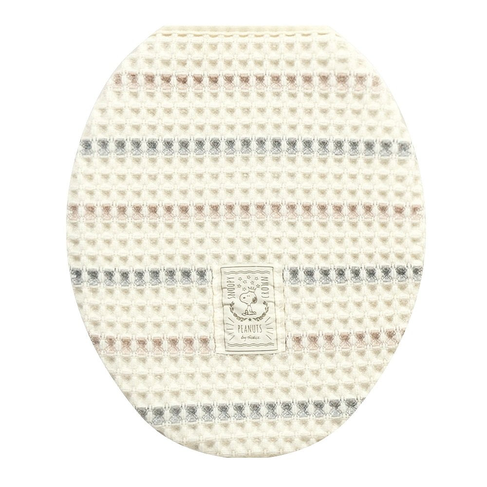 Senko Japan Snoopy Soft Monotone Toilet Seat Lid Cover Ivory 60825 - YOYO JAPAN