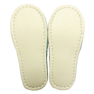 Senko Japan Tiny Leaf Slippers Free Size Beige Embroidered Toilet Shoes 78888 - YOYO JAPAN