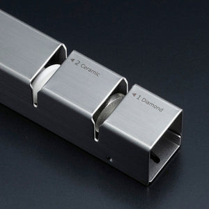 Shimomura Handheld Diamond and Ceramic Dual Kitchen Knife Sharpener - YOYO JAPAN