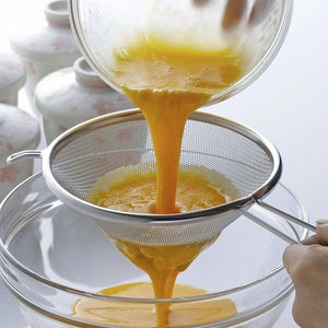 Shimomura Stainless Steel Fine Mesh Strainer with Handle 39905 - YOYO JAPAN