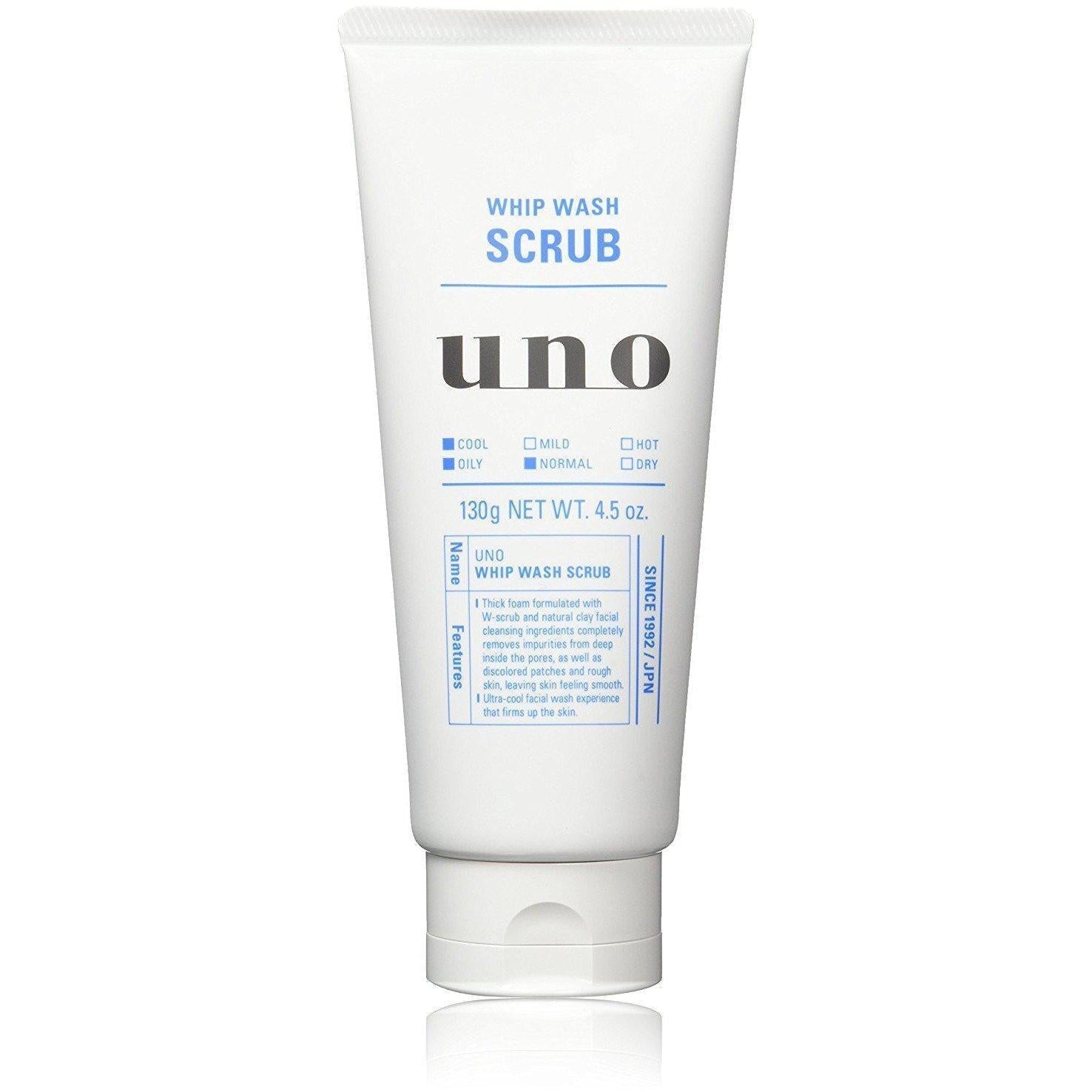 Shiseido Uno Whip Wash Scrub for Men 130g - YOYO JAPAN