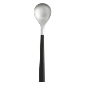 Nihon Yoshokki Japan Sori Yanagi Black Handle Dessert Spoon 18Cm - YOYO JAPAN