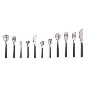 Nihon Yoshokki Japan Sori Yanagi Black Handle Dessert Spoon 18Cm - YOYO JAPAN