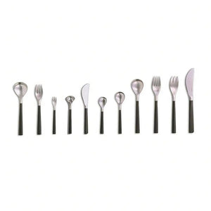 Nihon Yoshokki 14Cm Black Handle Teaspoon - Made In Japan - YOYO JAPAN