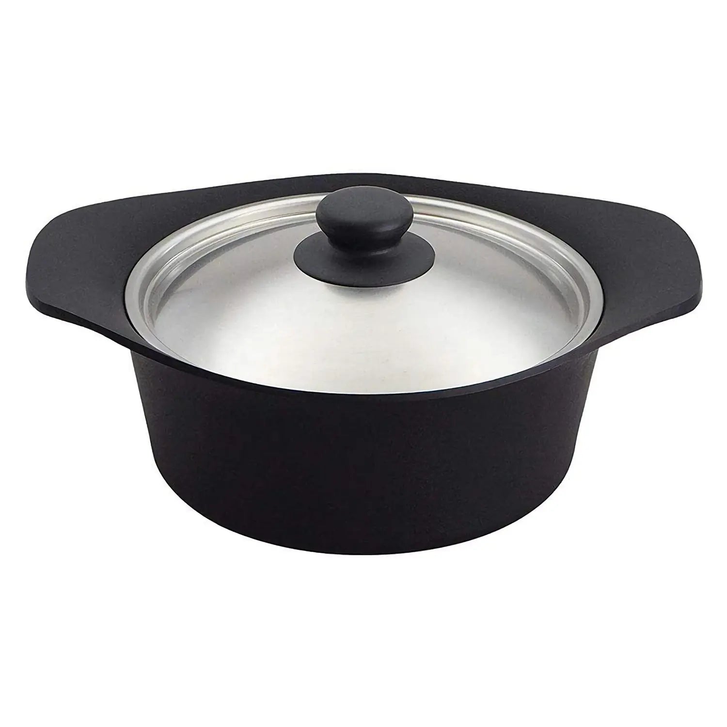 Nihon Yoshokki Cast Iron Induction Deep Casserole 22Cm Japan W/ Stainless Steel Lid - YOYO JAPAN