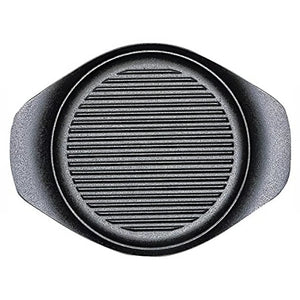 Nihon Yoshokki Sori Yanagi Cast Iron Induction Grill Pan 22Cm W/ Lid & Fork Japan - YOYO JAPAN