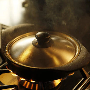 Nihon Yoshokki Cast Iron Induction Shallow Casserole 22Cm Japan W/ Stainless Steel Lid - YOYO JAPAN