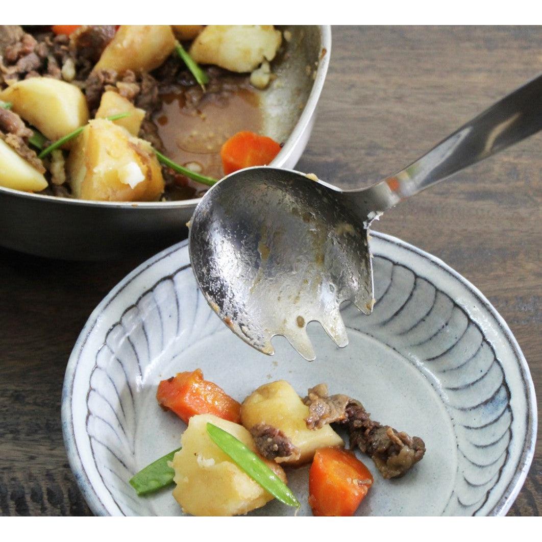 Sori Yanagi Stainless Steel Fork Ladle 288mm - YOYO JAPAN