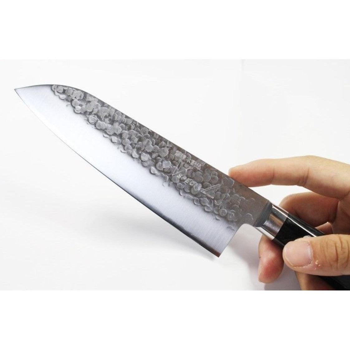 Takamura Hamono VG10 Stainless Steel Hammered Santoku Knife 170mm - YOYO JAPAN