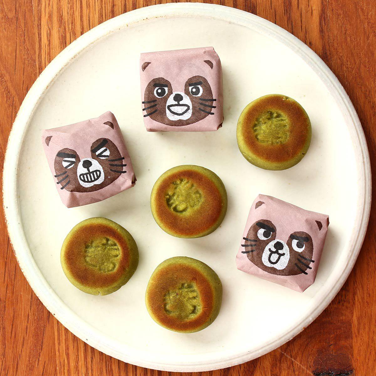 Tanuki Manju Japanese Traditional Bite-Sized Matcha Cake (Pack of 3) - YOYO JAPAN