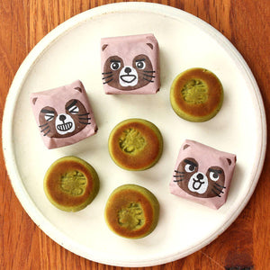 Tanuki Manju Japanese Traditional Bite-Sized Matcha Cake (Pack of 3) - YOYO JAPAN