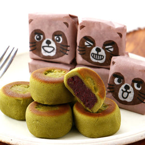 Tanuki Manju Japanese Traditional Bite-Sized Matcha Cake (Pack of 3) - YOYO JAPAN