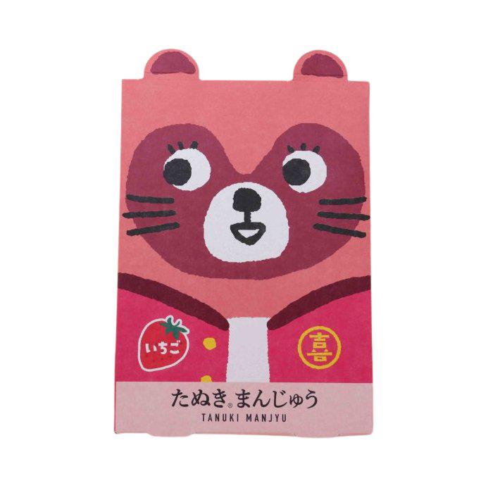 Tanuki Manju Traditional Strawberry-Filled Bite-Sized Cake (Pack of 3) - YOYO JAPAN