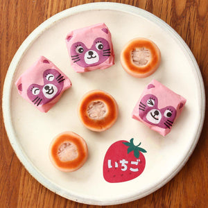 Tanuki Manju Traditional Strawberry-Filled Bite-Sized Cake (Pack of 3) - YOYO JAPAN