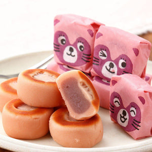 Tanuki Manju Traditional Strawberry-Filled Bite-Sized Cake (Pack of 3) - YOYO JAPAN