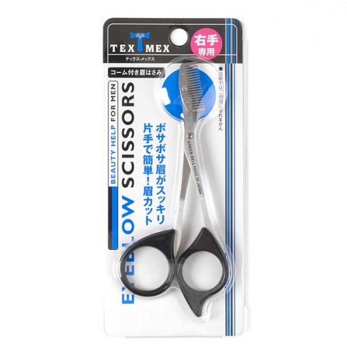 Tex Mex Japan Eyebrow Scissors W/ Comb - Easy One-Handed Trimming - YOYO JAPAN