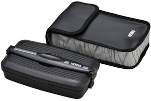 800ml Thermos Lunch Box in Black Gray - Thermos Fresh Insulated Djb-805 Bkgy - YOYO JAPAN