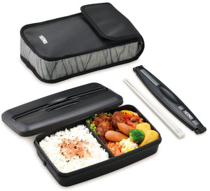 800ml Thermos Lunch Box in Black Gray - Thermos Fresh Insulated Djb-805 Bkgy - YOYO JAPAN