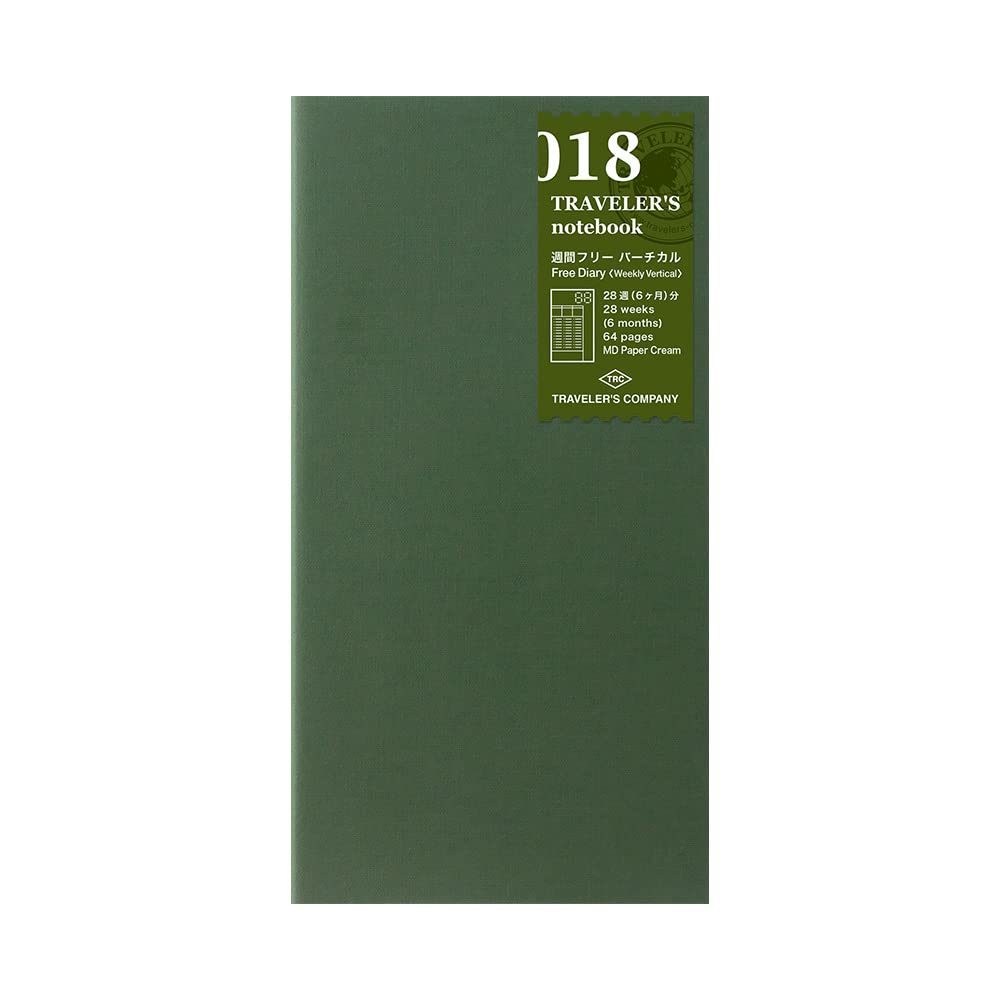 Designphil Traveler's Notebook Planner Refill Vertical Weekly Regular Size - YOYO JAPAN