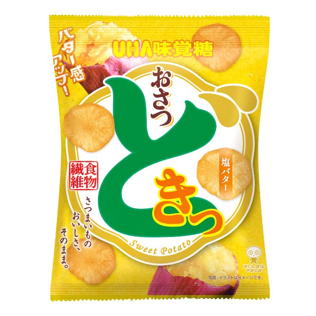 UHA Mikakuto Osatsudoki Salted Butter Sweet Potato Chips 65g (Pack of 3) - YOYO JAPAN